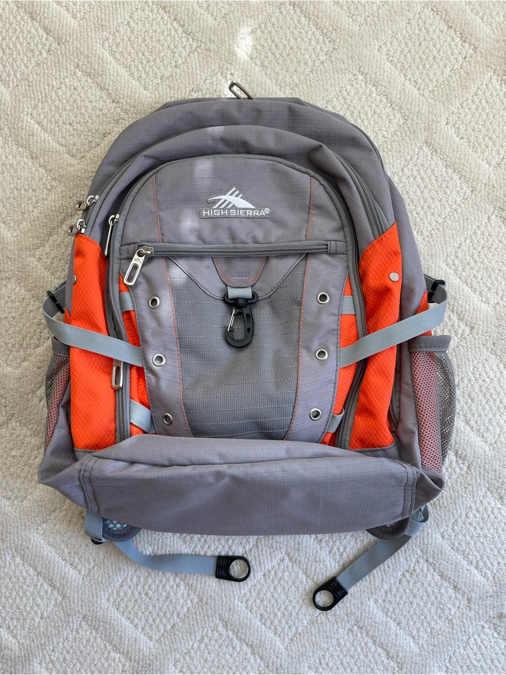 {High Sierra} Gray and Orange Outdoor Tactical Backpack